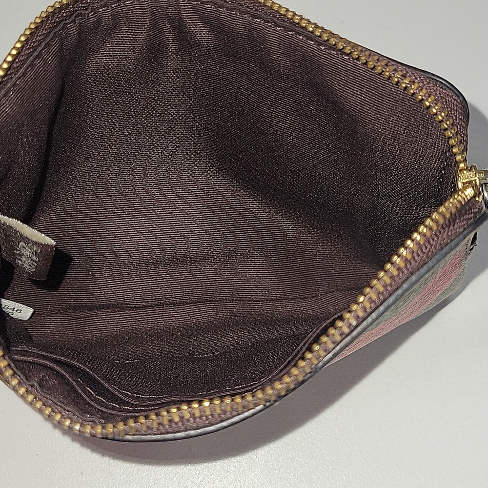 Coach Jumbo Rose Signature Coated Canvas Wristlet Wallet - Picture 7 of 11